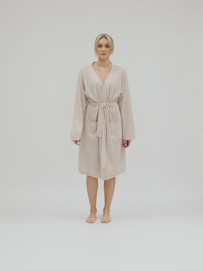 Cashmere robe Classic in 100% cashmere by Kashmina