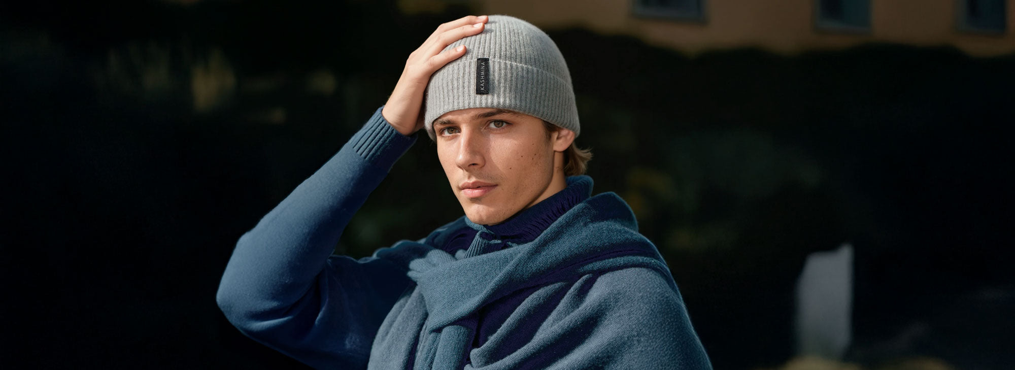 Men cashmere headwear