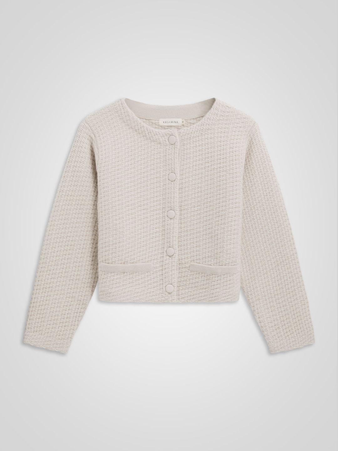 Cashmere jacket "Luna" - Cream - 100% pure Cashmere - Scandinavian design - Kashmina of Norway