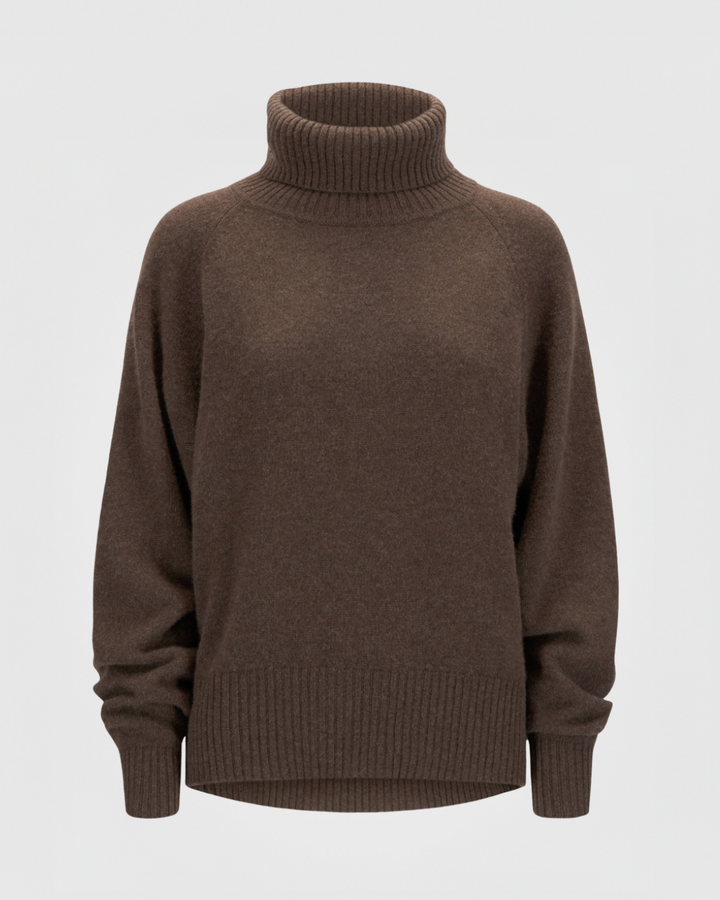 Cashmere sweater "Milano" - Dark brown - 100% pure Cashmere - Scandinavian design - Kashmina of Norway