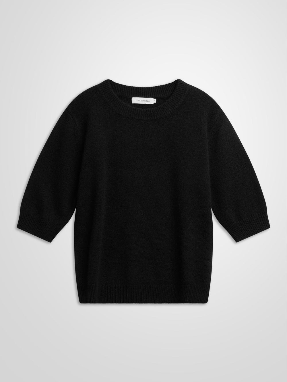 Cashmere sweater "Aase" - black - 100% pure Cashmere - Scandinavian design - Kashmina of Norway