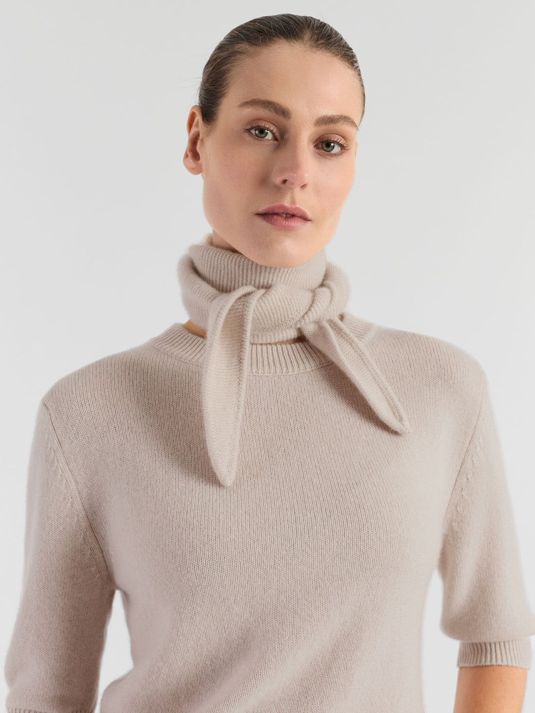 Cashmere mini scarf "Alfie" - Cream - 100% pure Cashmere - Scandinavian design - Kashmina of Norway