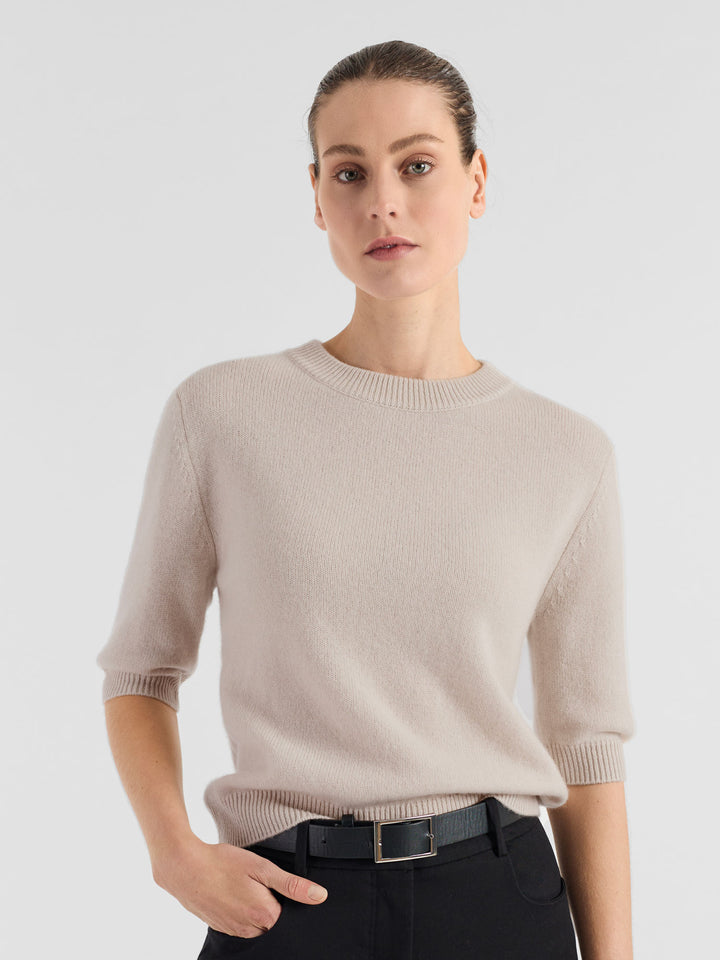 Cashmere sweater  "Aase" - cream