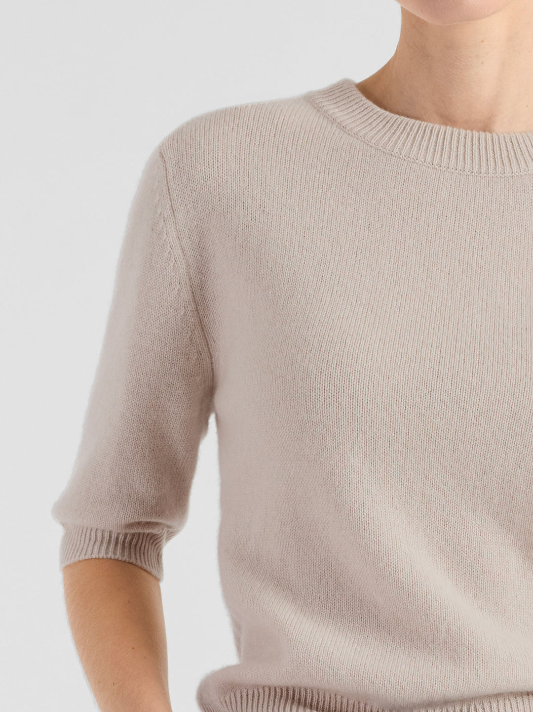 Cashmere sweater  "Aase" - cream