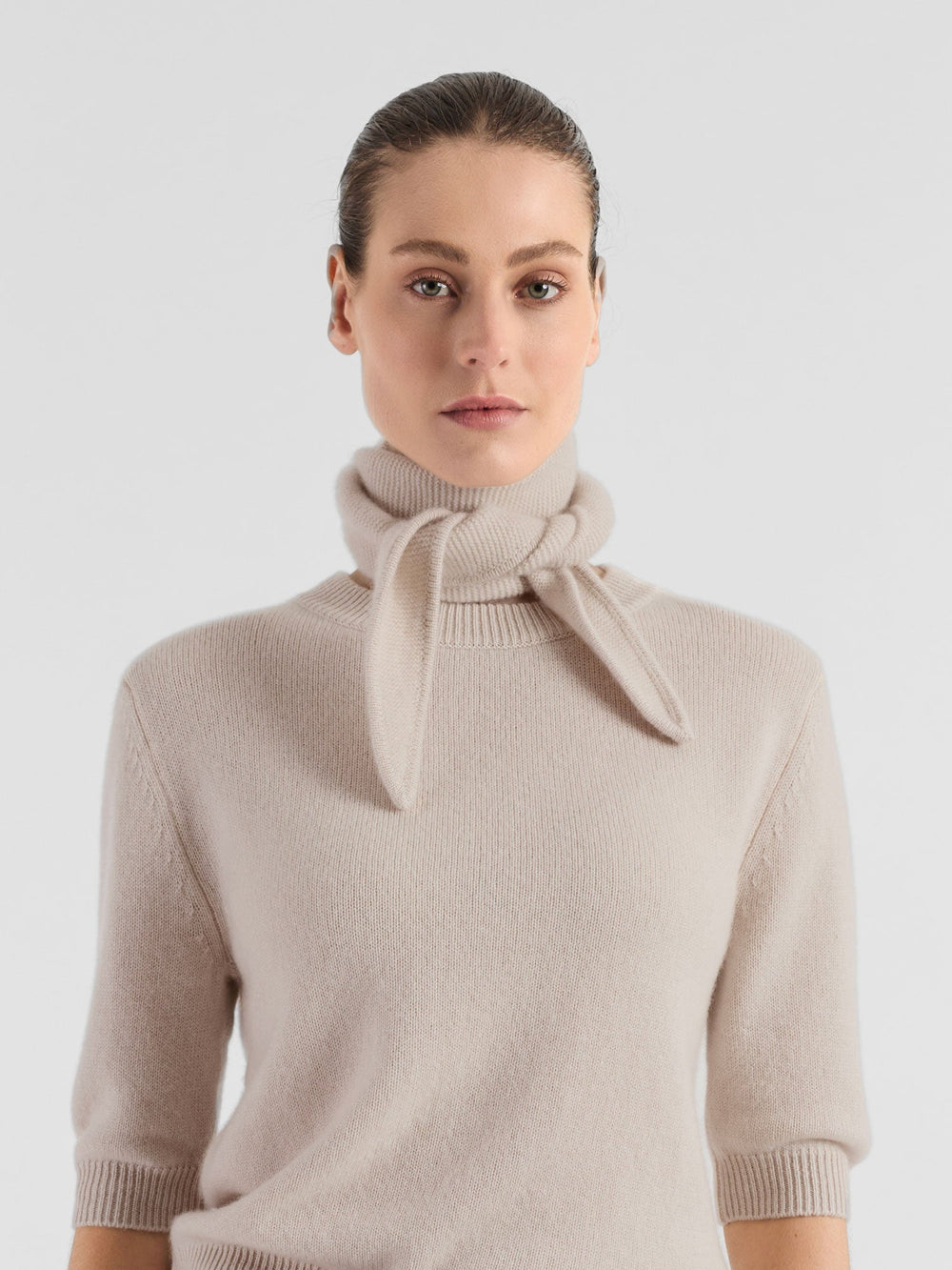 Cashmere mini scarf "Alfie" - Cream - 100% pure Cashmere - Scandinavian design - Kashmina of Norway