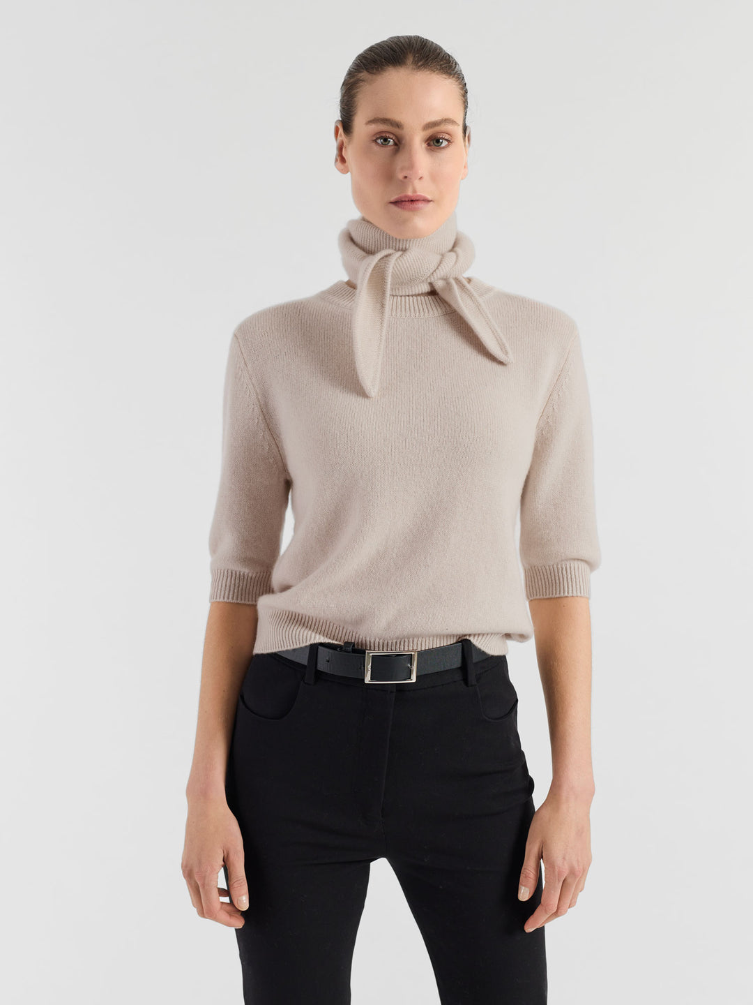 Cashmere sweater  "Aase" - cream