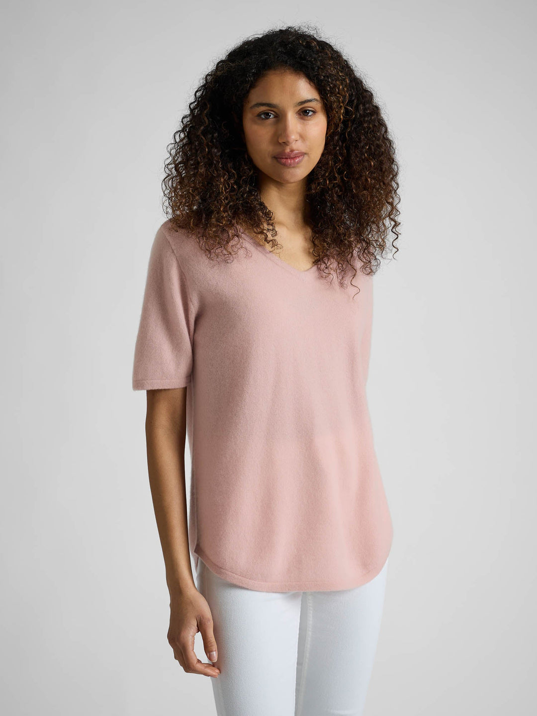 Cashmere T-shirt "Iben" - rose glow - 100% pure Cashmere - Scandinavian design - Kashmina of Norway