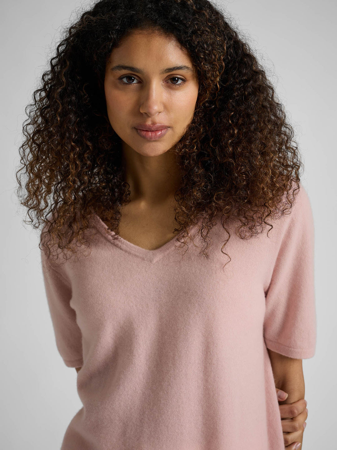 Cashmere T-shirt "Iben" - rose glow - 100% pure Cashmere - Scandinavian design - Kashmina of Norway