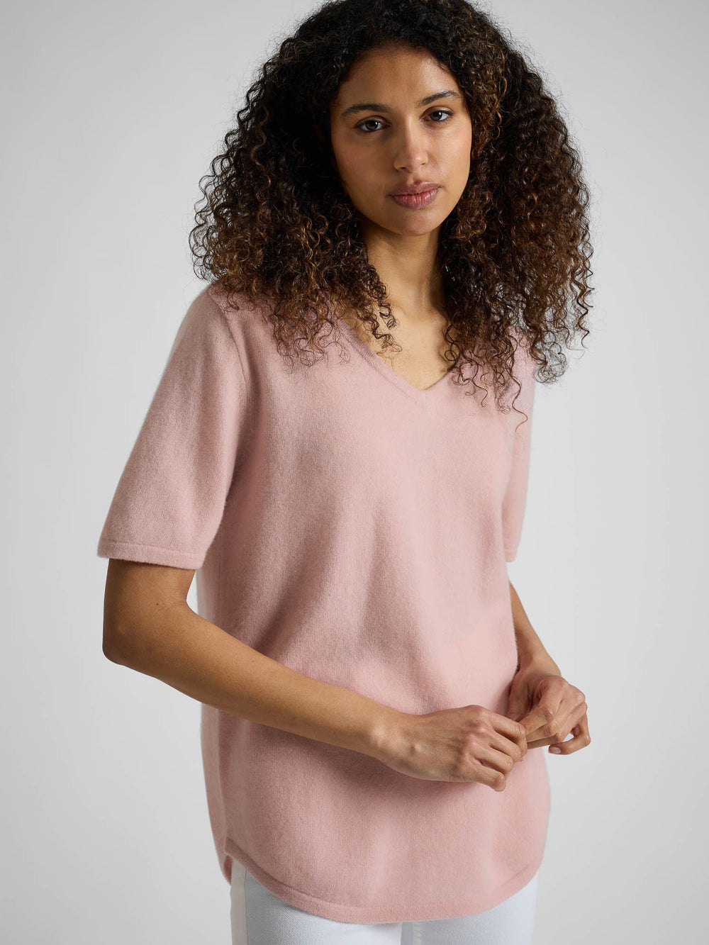 Cashmere T-shirt "Iben" - rose glow - 100% pure Cashmere - Scandinavian design - Kashmina of Norway