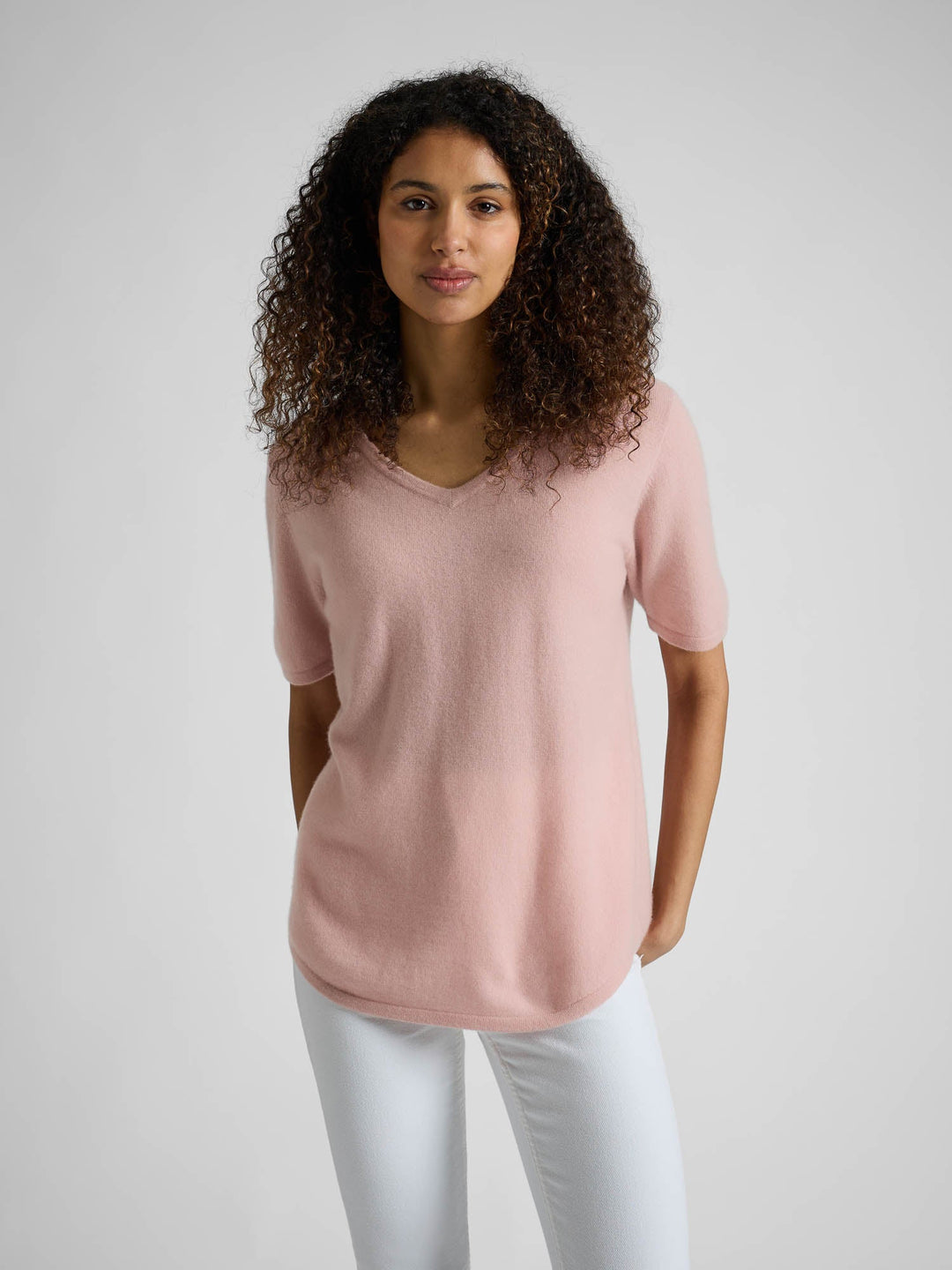 Cashmere T-shirt "Iben" - rose glow - 100% pure Cashmere - Scandinavian design - Kashmina of Norway
