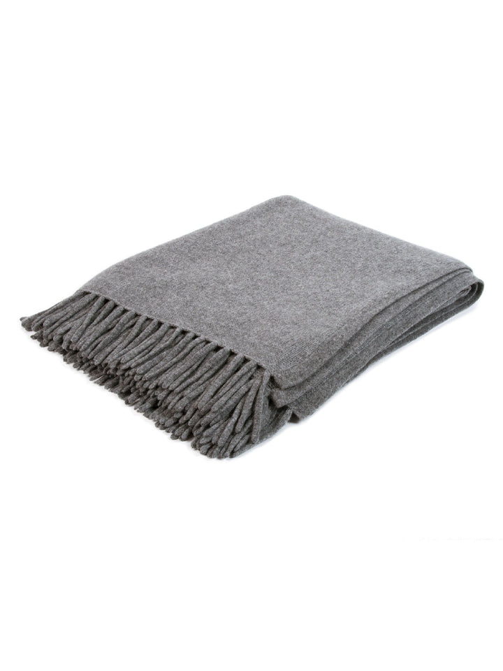 Cashmere blanket "Lux" - dark grey - 100% pure Cashmere - Scandinavian design - Kashmina of Norway