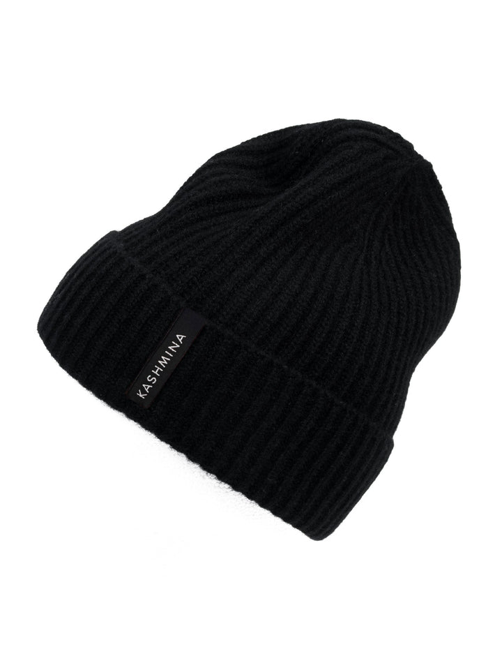 Cashmere beanie "Elli" - black - 100% pure Cashmere - Scandinavian design - Kashmina of Norway