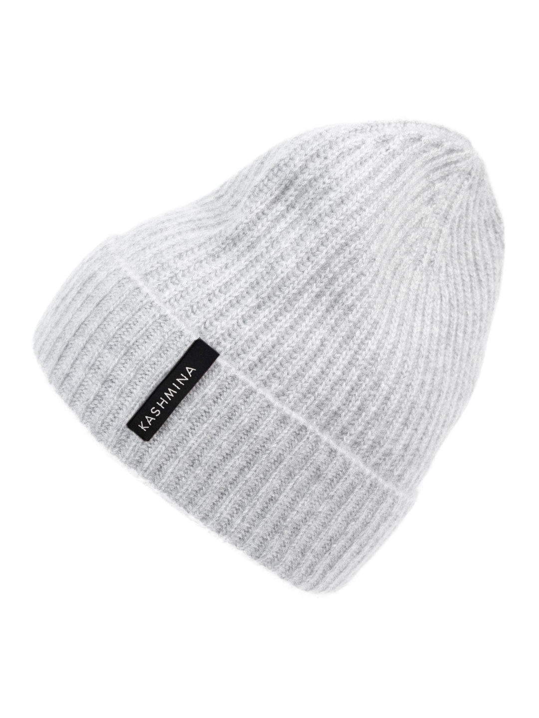 Cashmere beanie "Elli" - light grey - 100% pure Cashmere - Scandinavian design - Kashmina of Norway