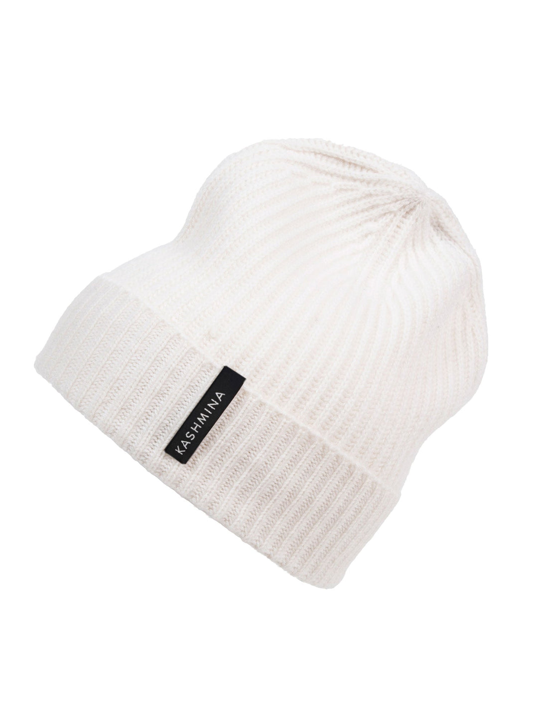 Cashmere beanie "Elli" - white - 100% pure Cashmere - Scandinavian design - Kashmina of Norway
