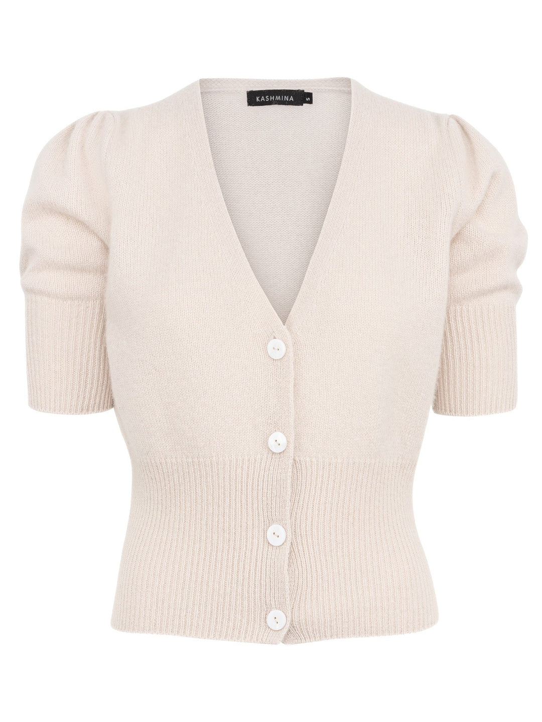 Cashmere cardigan "Grace" - pearl - 100% pure Cashmere - Scandinavian design - Kashmina of Norway