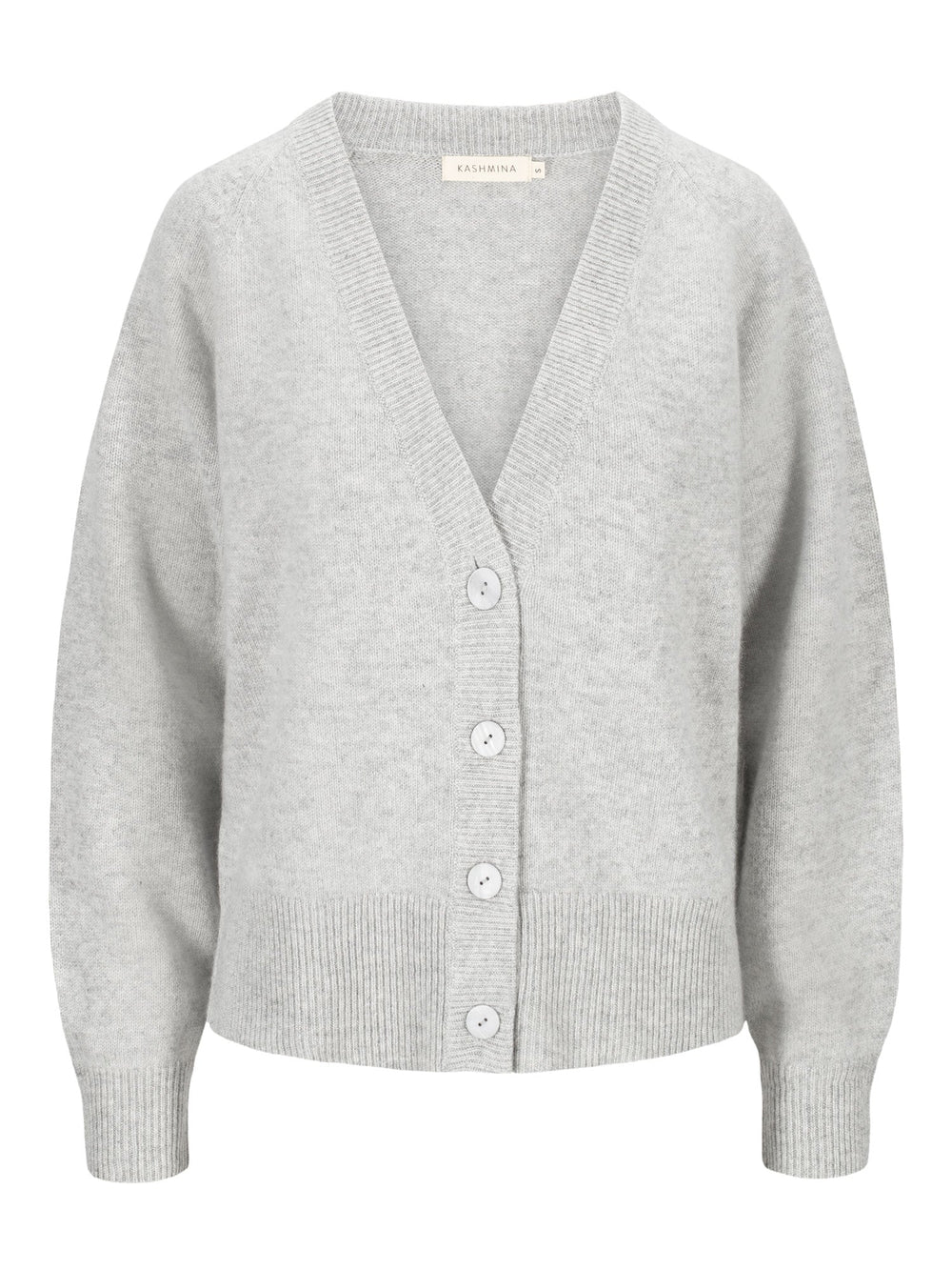 Cashmere cardigan "Eir" - light grey - 100% pure Cashmere - Scandinavian design - Kashmina of Norway