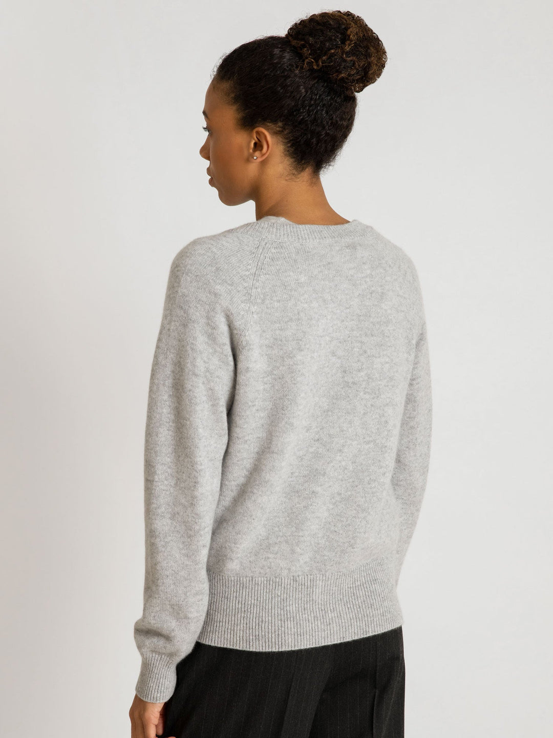 Cashmere cardigan "Eir" - light grey - 100% pure Cashmere - Scandinavian design - Kashmina of Norway