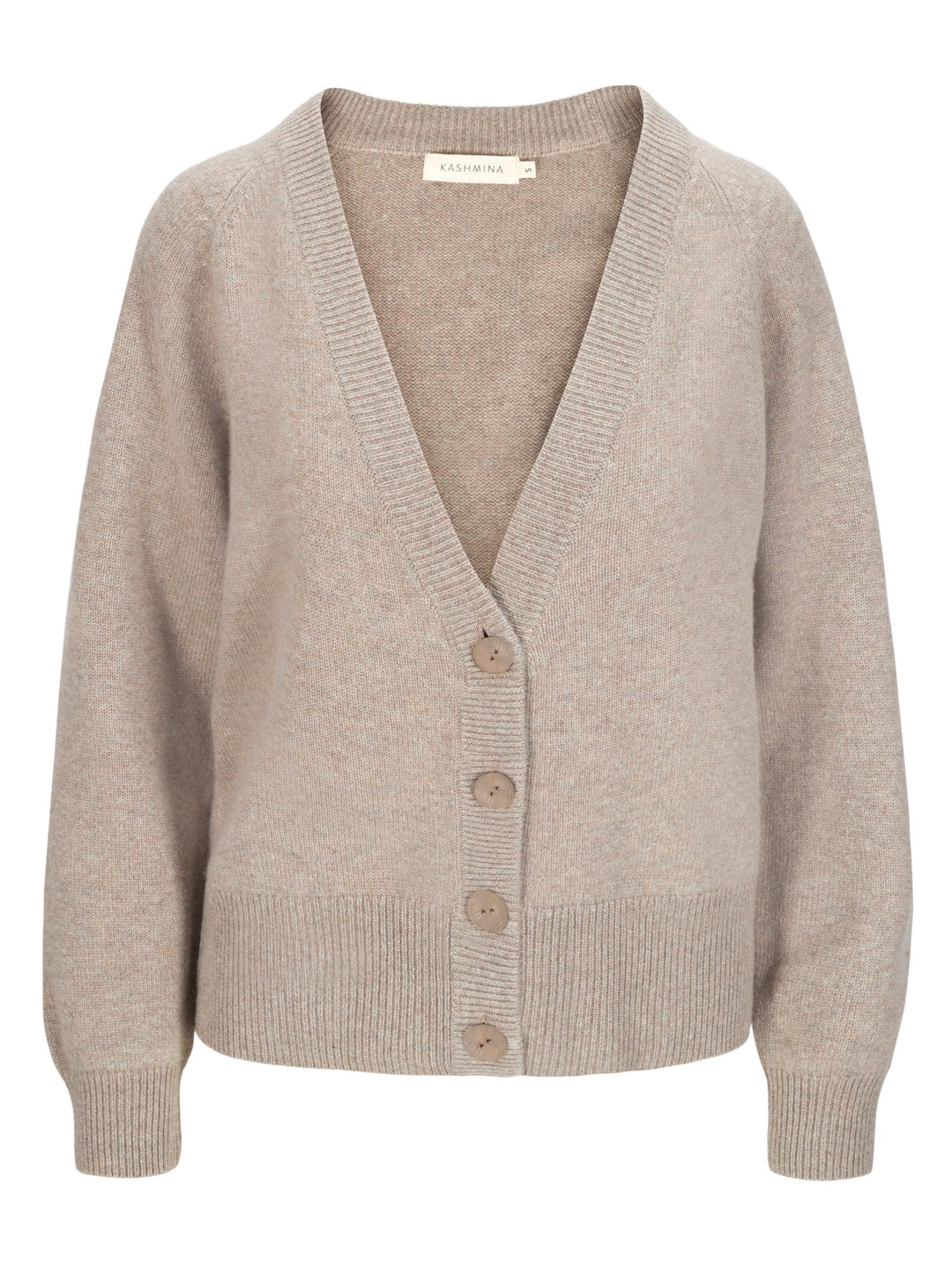 Cashmere cardigan "Eir" - toast - 100% pure Cashmere - Scandinavian design - Kashmina of Norway