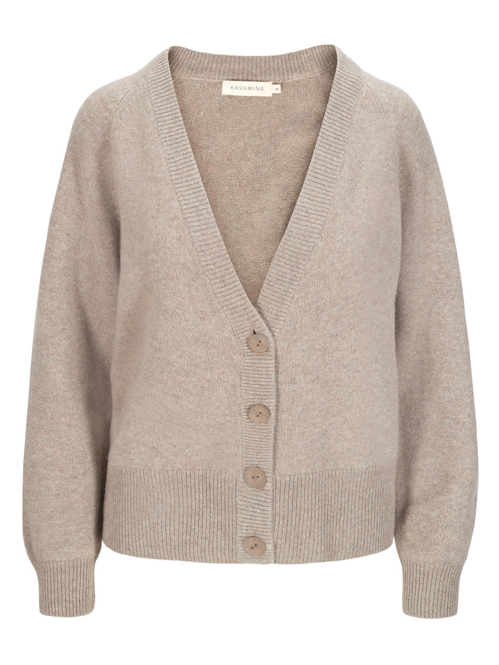 Cashmere cardigan "Eir" - toast - 100% pure Cashmere - Scandinavian design - Kashmina of Norway