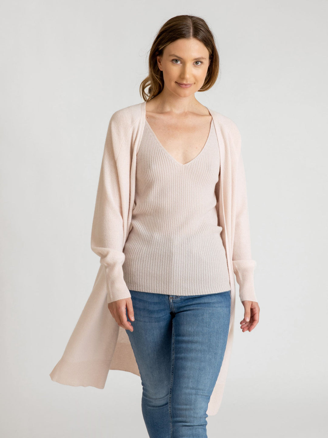 Cashmere cardigan "Linnea" - rosé - 100% pure Cashmere - Scandinavian design - Kashmina of Norway