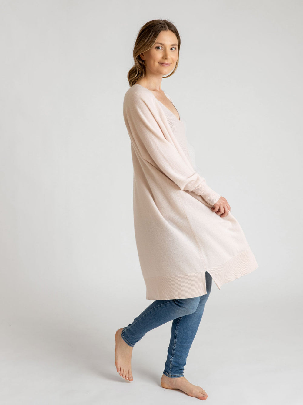 Cashmere cardigan "Linnea" - rosé - 100% pure Cashmere - Scandinavian design - Kashmina of Norway