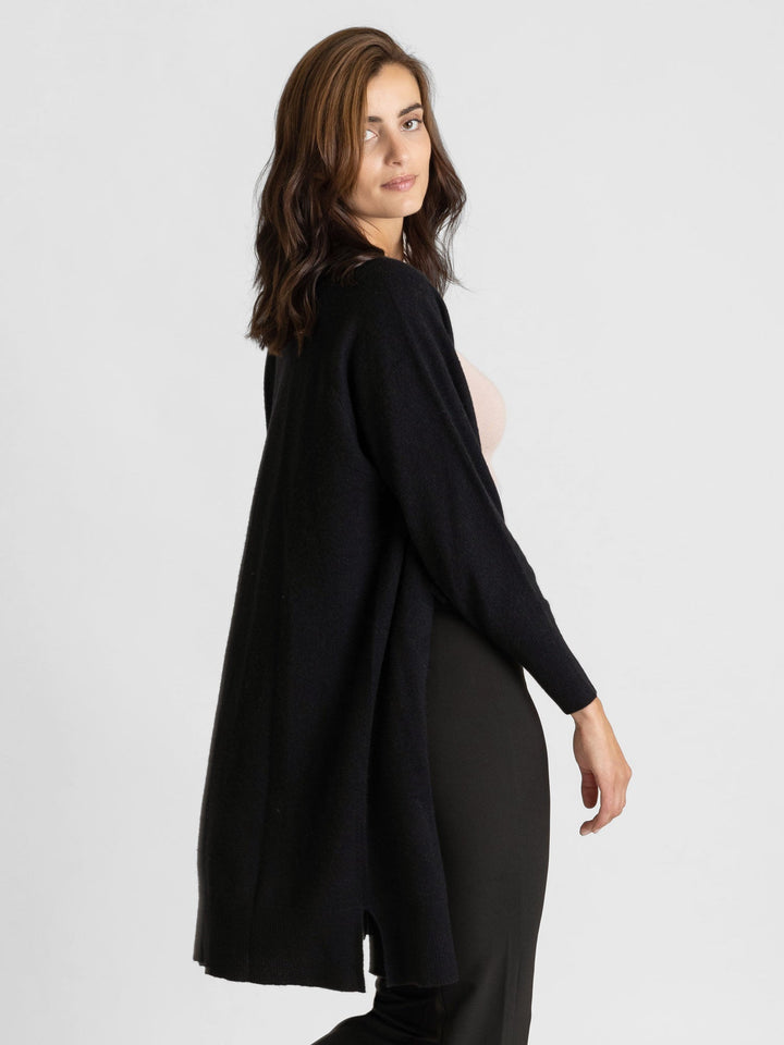 Cashmere cardigan "Linnea" - black - 100% pure Cashmere - Scandinavian design - Kashmina of Norway