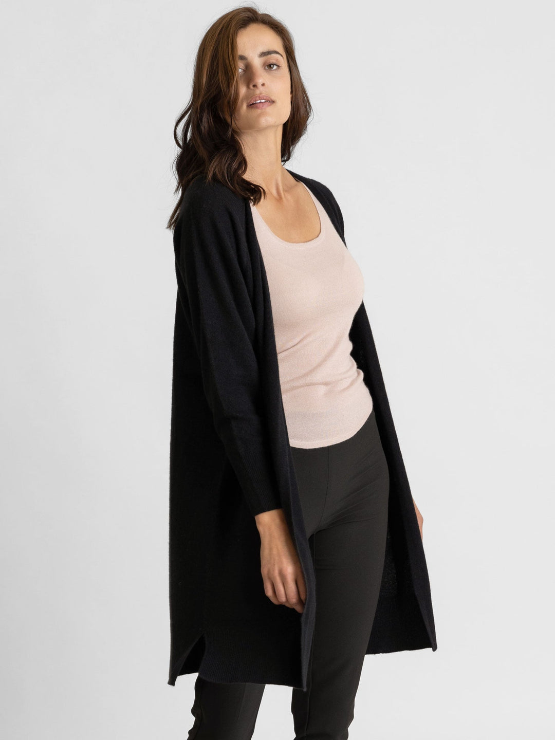 Cashmere cardigan "Linnea" - black - 100% pure Cashmere - Scandinavian design - Kashmina of Norway