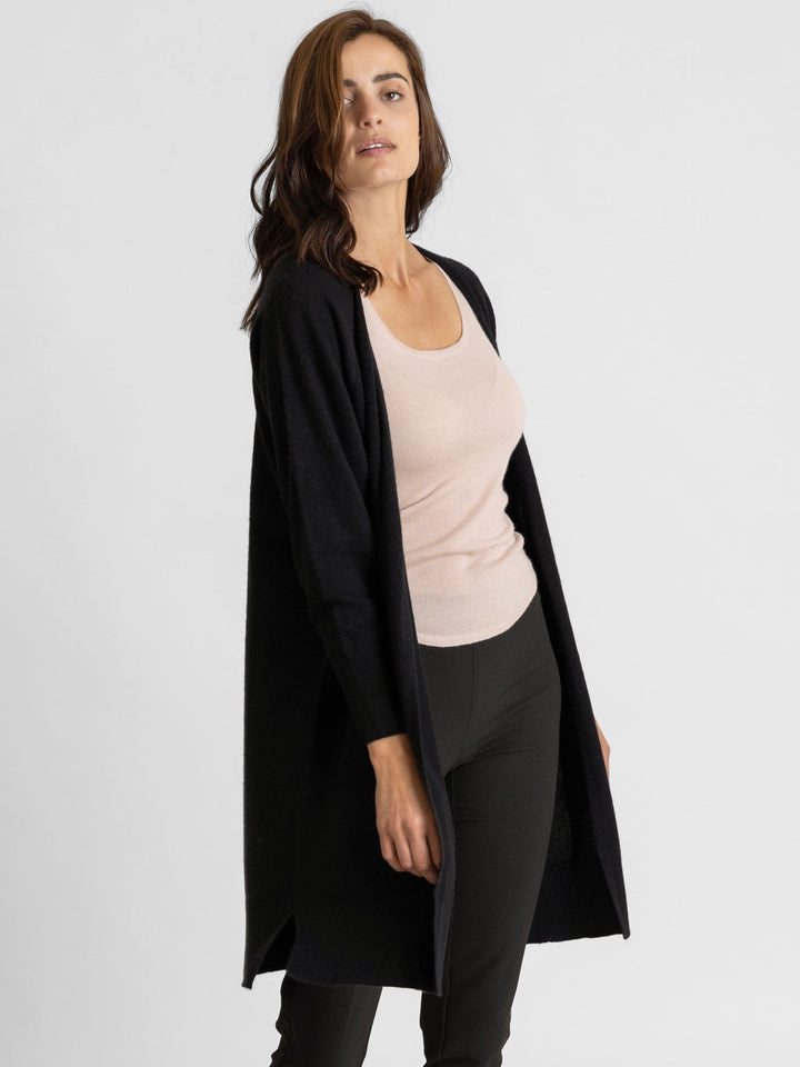 Cashmere cardigan "Linnea" - black - 100% pure Cashmere - Scandinavian design - Kashmina of Norway