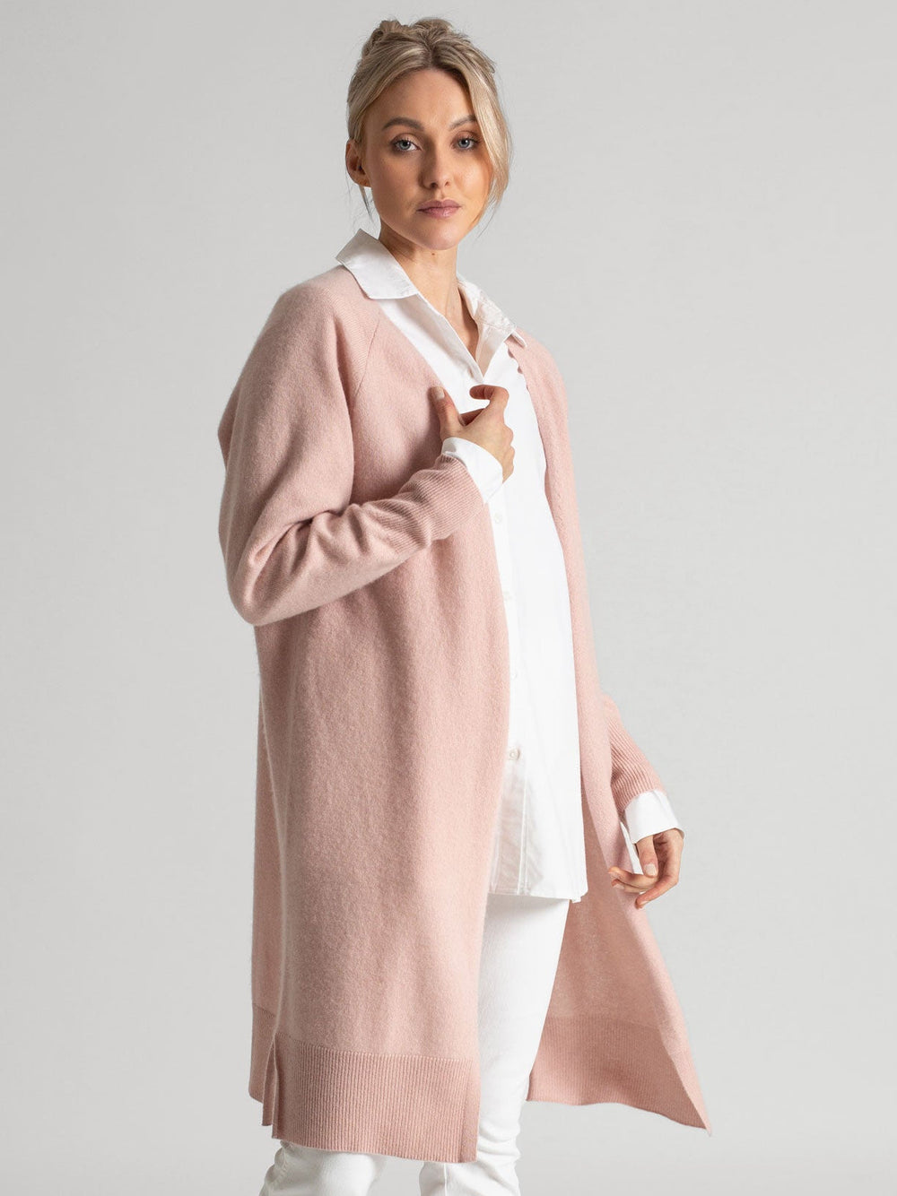 Cashmere cardigan "Linnea" - rose glow - 100% pure Cashmere - Scandinavian design - Kashmina of Norway