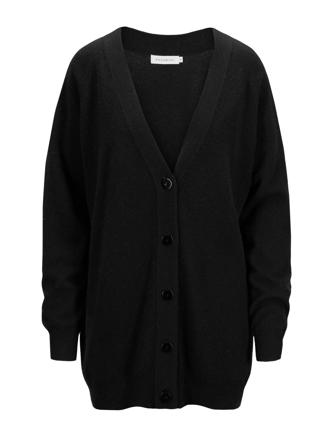 Cashmere cardigan "Lykke" - black - 100% pure Cashmere - Scandinavian design - Kashmina of Norway