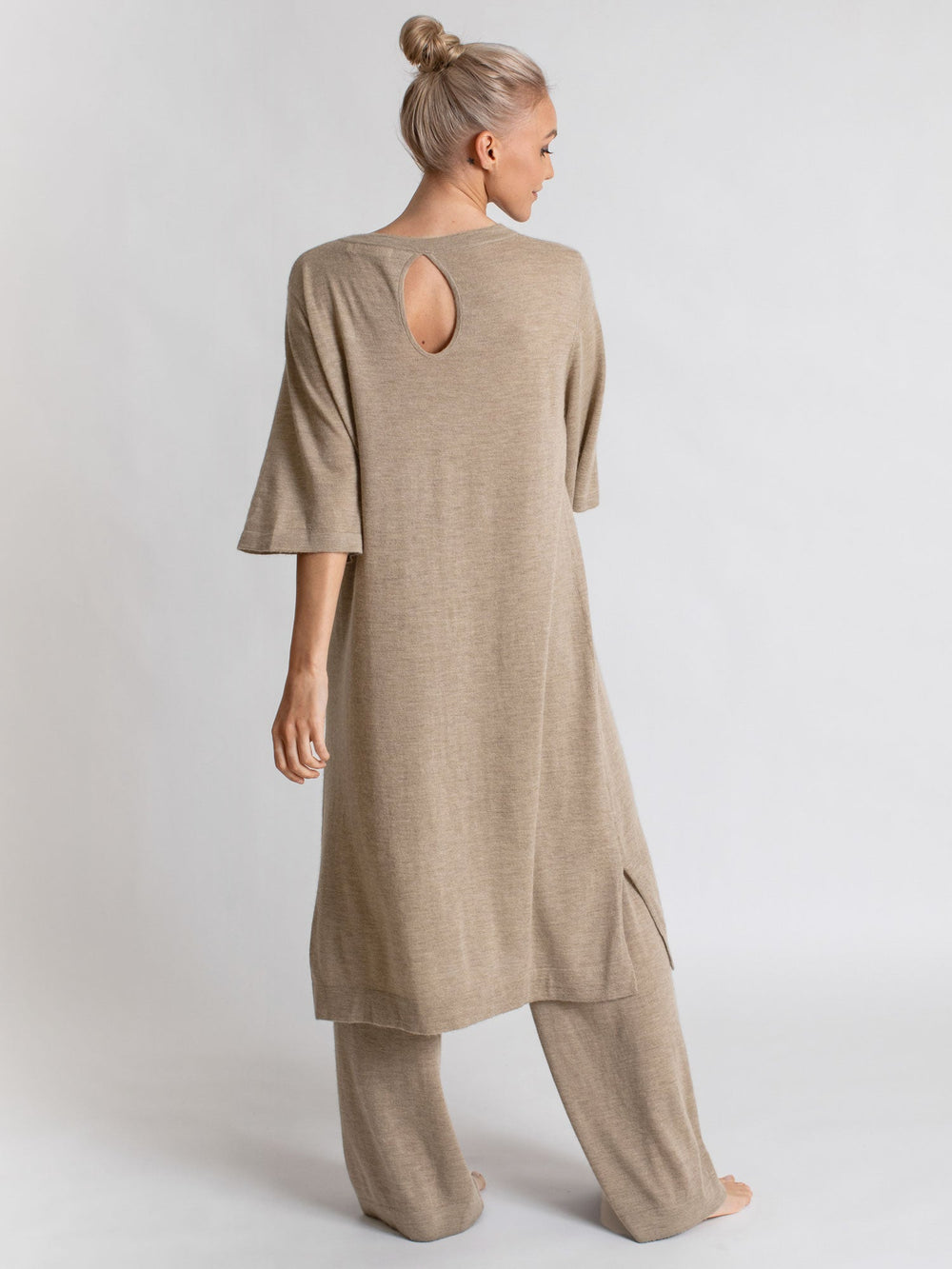 Cashmere dress "Air tunic" - taupe - 100% pure Cashmere - Scandinavian design - Kashmina of Norway