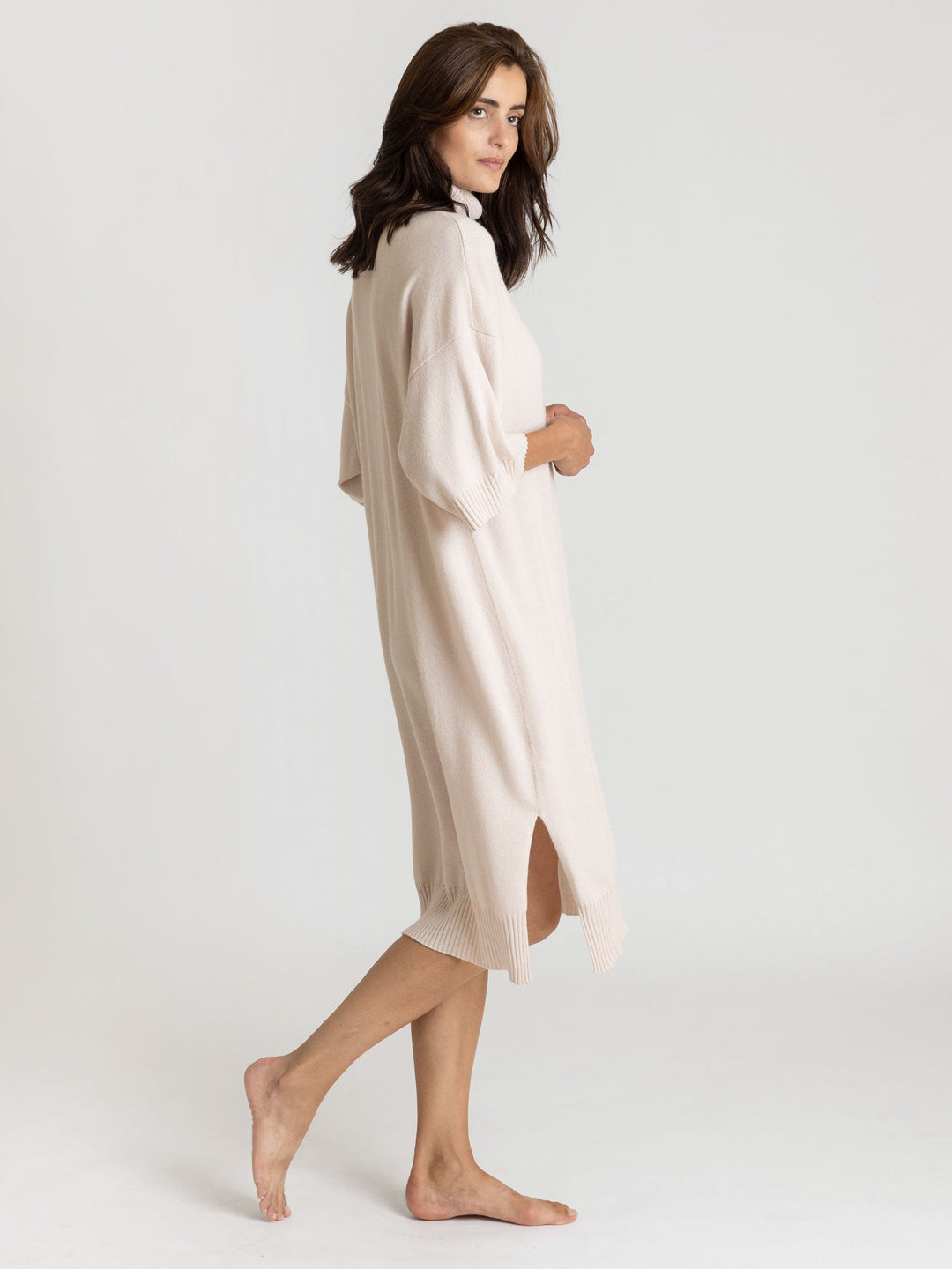 Cashmere dress "Breeze" - pearl - 100% pure Cashmere - Scandinavian design - Kashmina of Norway