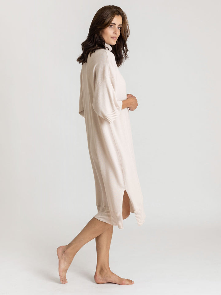 Cashmere dress "Breeze" - pearl - 100% pure Cashmere - Scandinavian design - Kashmina of Norway