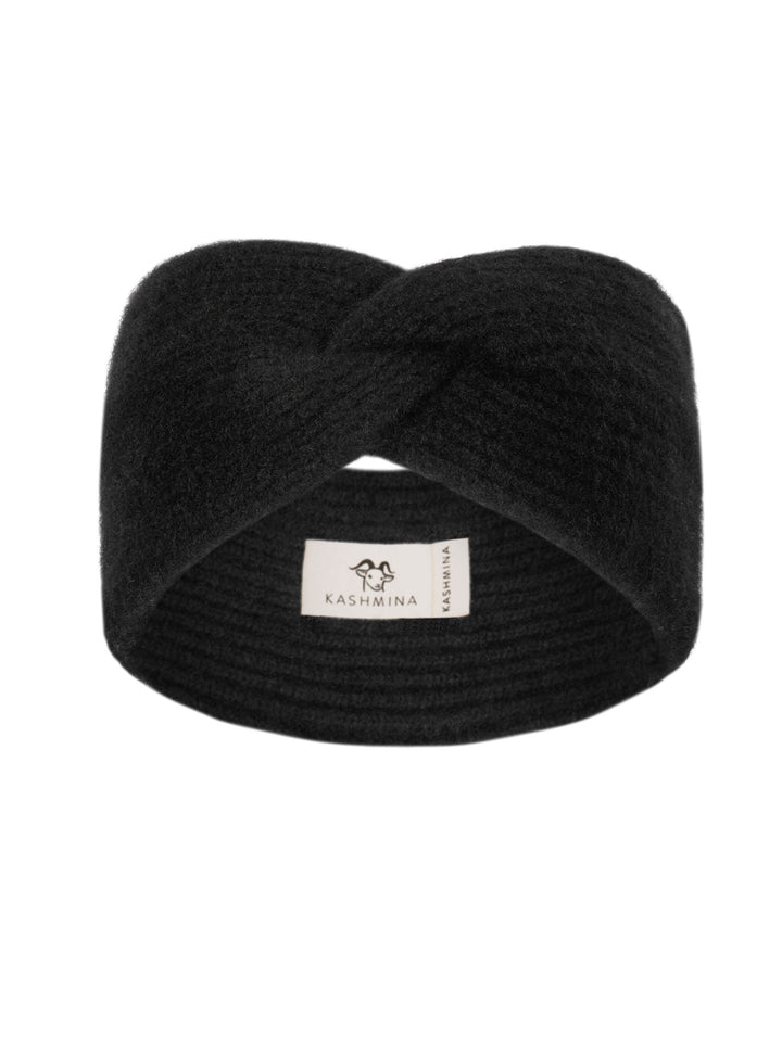 Cashmere head band "Freya" - black - 100% pure Cashmere - Scandinavian design - Kashmina of Norway