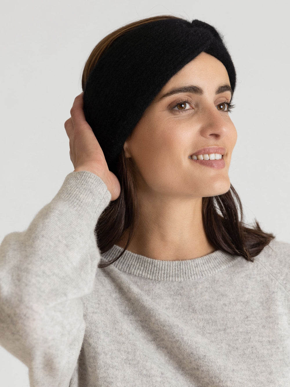 Cashmere head band "Freya" - black - 100% pure Cashmere - Scandinavian design - Kashmina of Norway