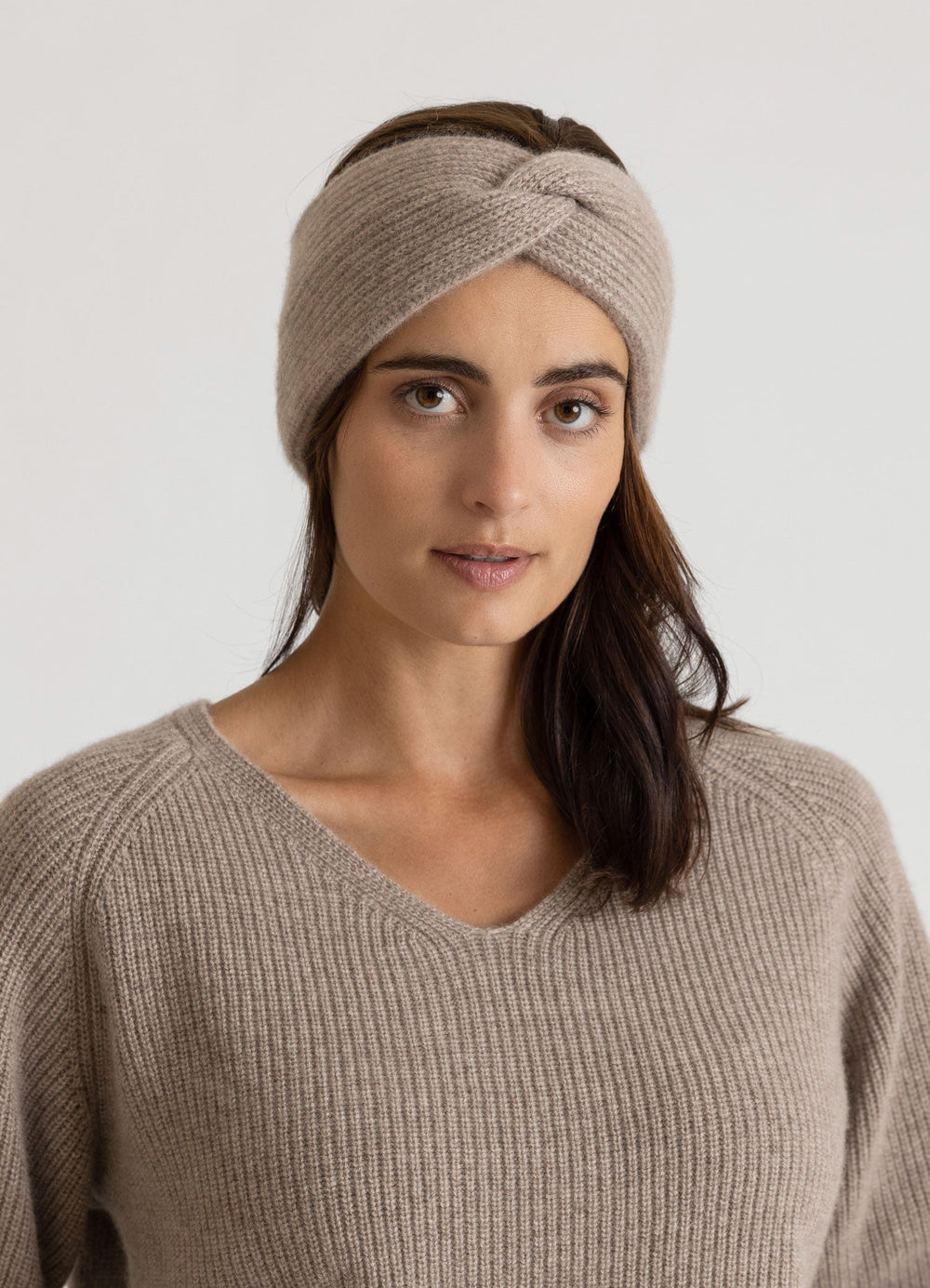 Cashmere head band "Freya" - toast - 100% pure Cashmere - Scandinavian design - Kashmina of Norway