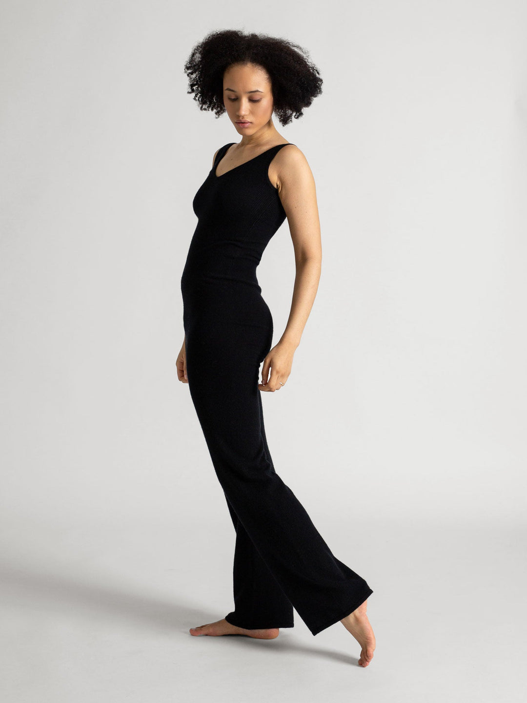 Cashmere jumpsuit "Savasana" - black - 100% pure Cashmere - Scandinavian design - Kashmina of Norway