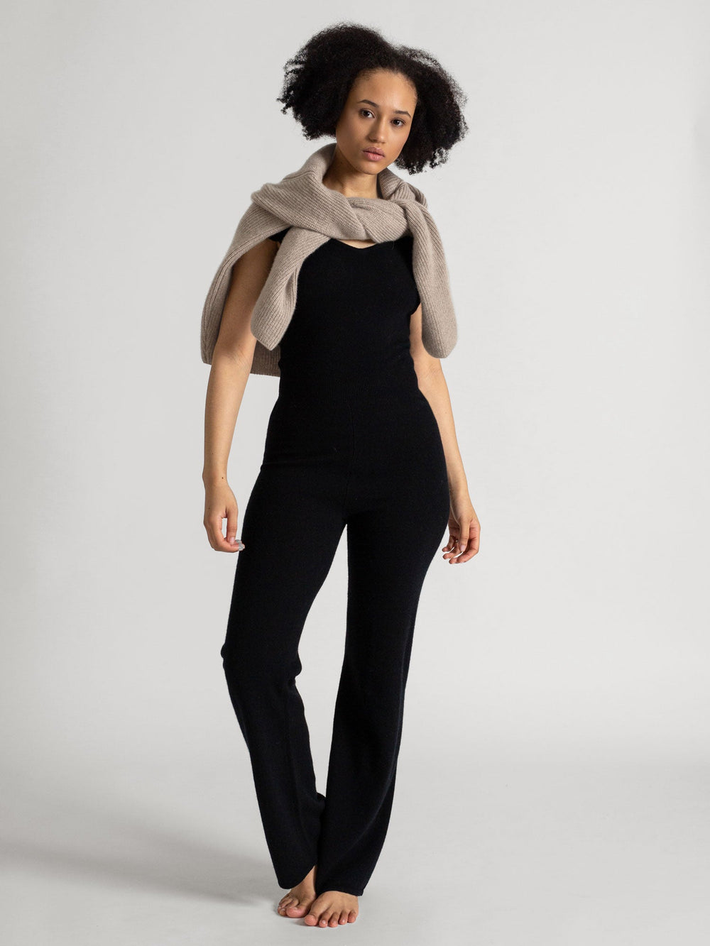 Cashmere jumpsuit "Savasana" - black - 100% pure Cashmere - Scandinavian design - Kashmina of Norway