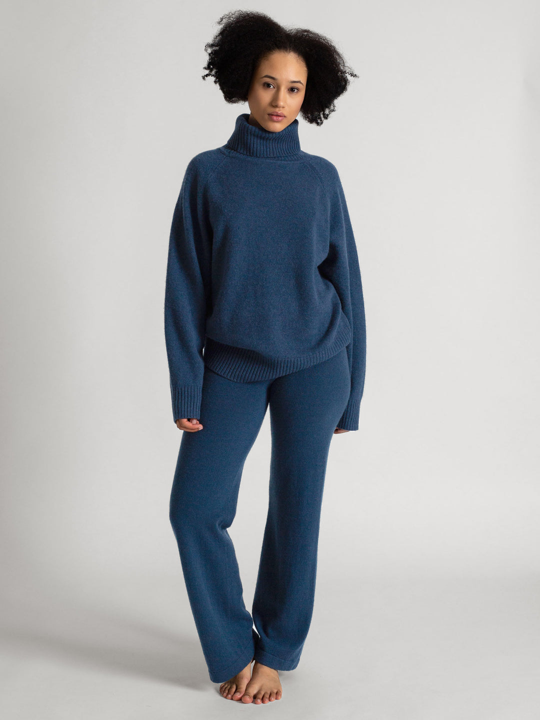 kashmina cashmere sweater milano mountain blue wool norwegian design sustainable fashion
