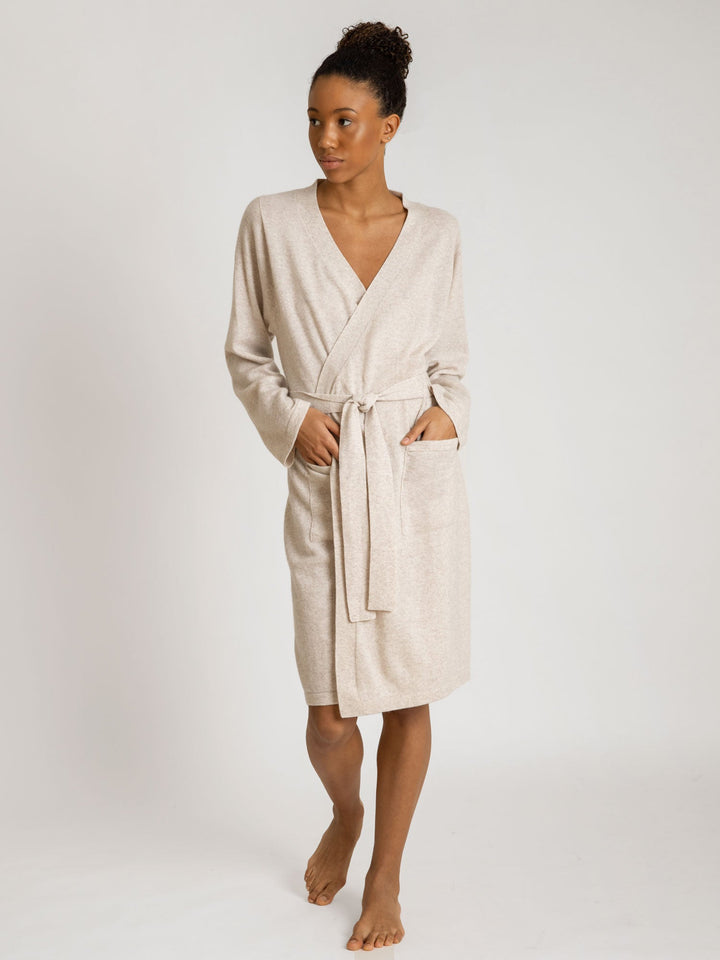 Cashmere robe "Classic" - beige - 100% pure Cashmere - Scandinavian design - Kashmina of Norway