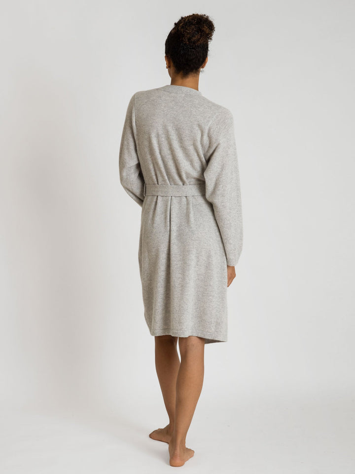 Cashmere robe "Classic" - light grey - 100% pure Cashmere - Scandinavian design - Kashmina of Norway