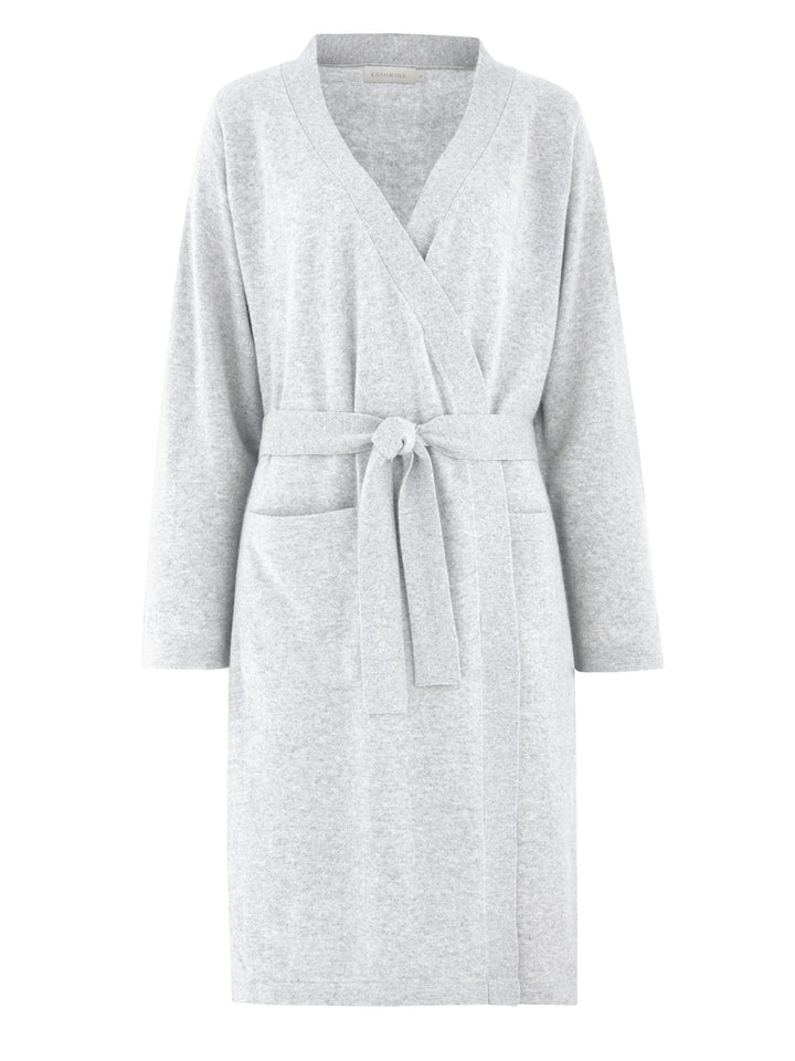 Cashmere robe "Classic" - light grey - 100% pure Cashmere - Scandinavian design - Kashmina of Norway