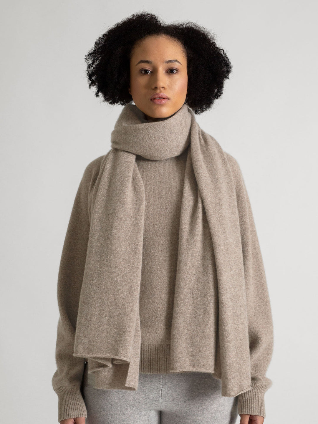 Cashmere scarf "Signature" - toast - 100% pure Cashmere - Scandinavian design - Kashmina of Norway