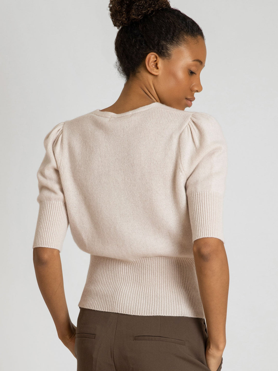 Cashmere cardigan "Grace" - pearl - 100% pure Cashmere - Scandinavian design - Kashmina of Norway