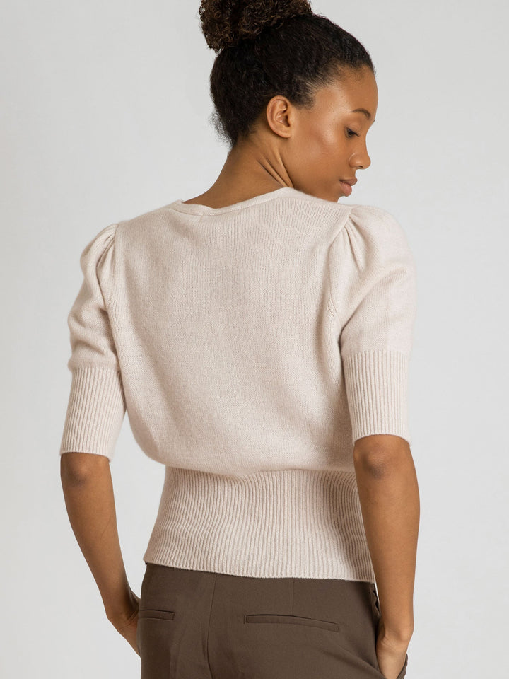 Cashmere cardigan "Grace" - pearl - 100% pure Cashmere - Scandinavian design - Kashmina of Norway