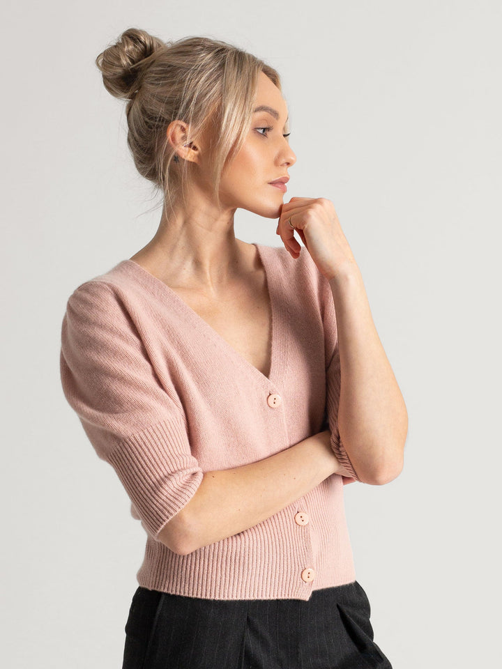 Cashmere cardigan "Grace" - rose glow - 100% pure Cashmere - Scandinavian design - Kashmina of Norway