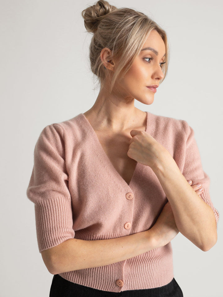 Cashmere cardigan "Grace" - rose glow - 100% pure Cashmere - Scandinavian design - Kashmina of Norway