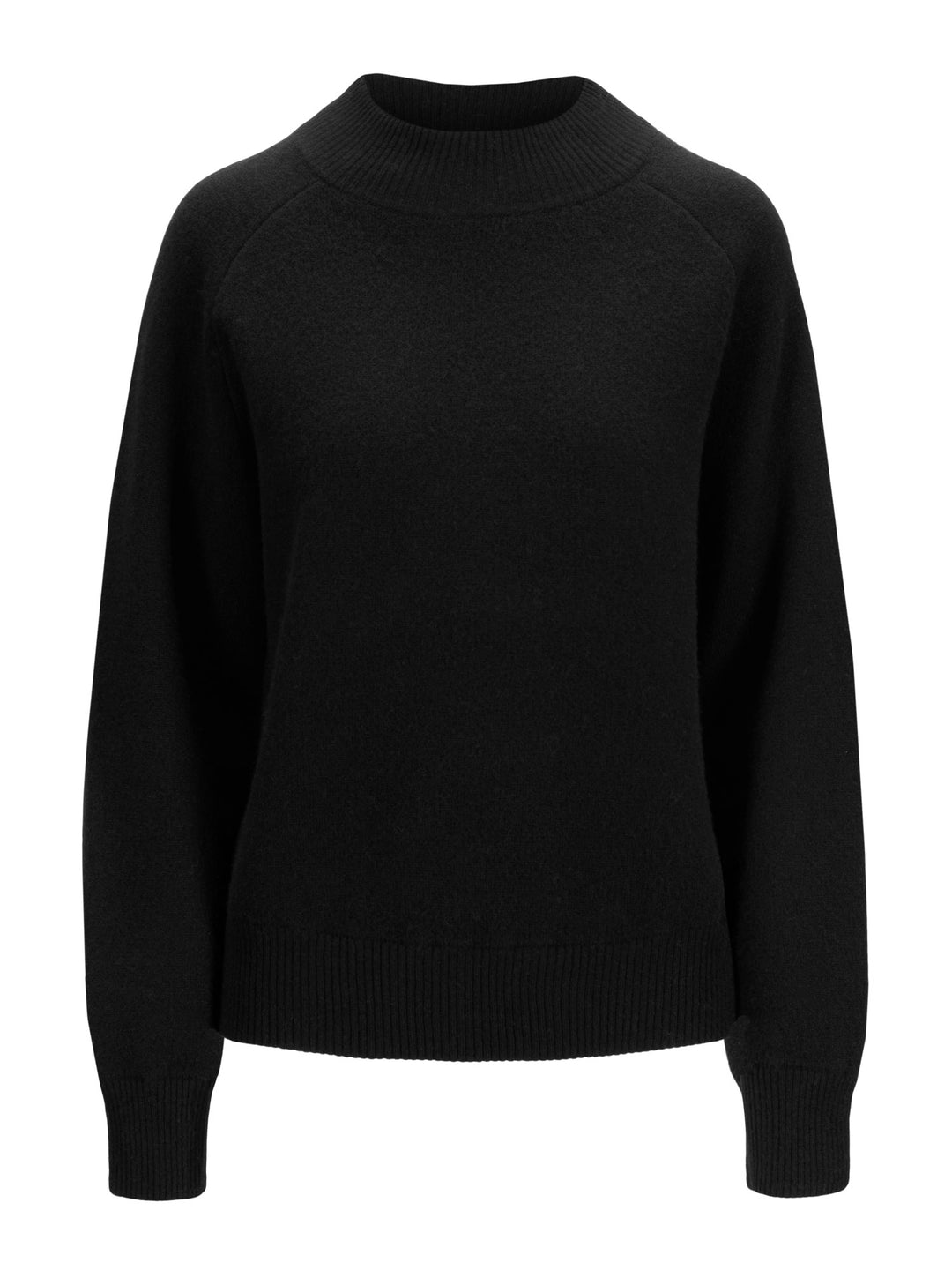 Black cashmere sweater "snowflake" in 100% pure cashmere. Scandinavian design by Kashmina