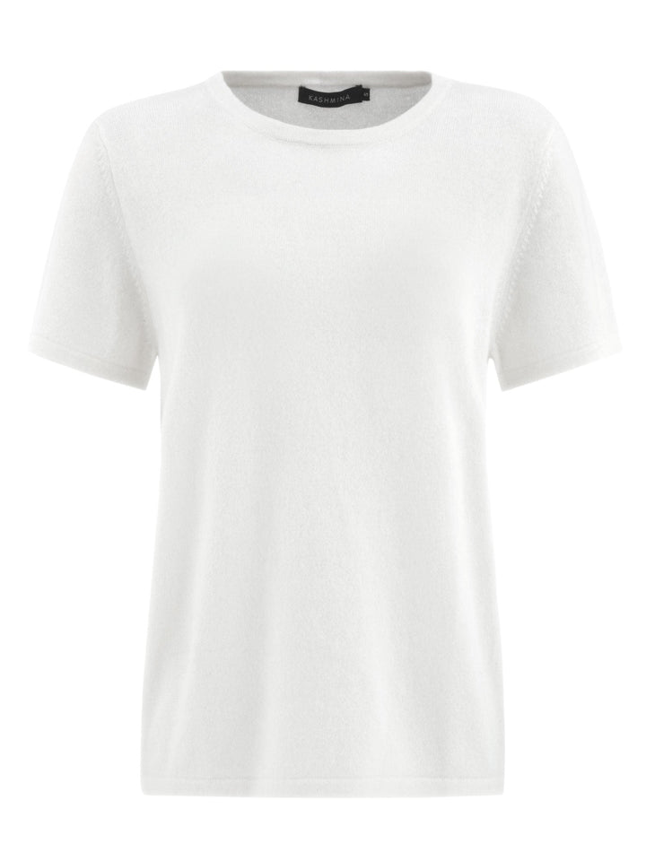 Cashmere T-shirt "Fresh" - white - 100% pure Cashmere - Scandinavian design - Kashmina of Norway