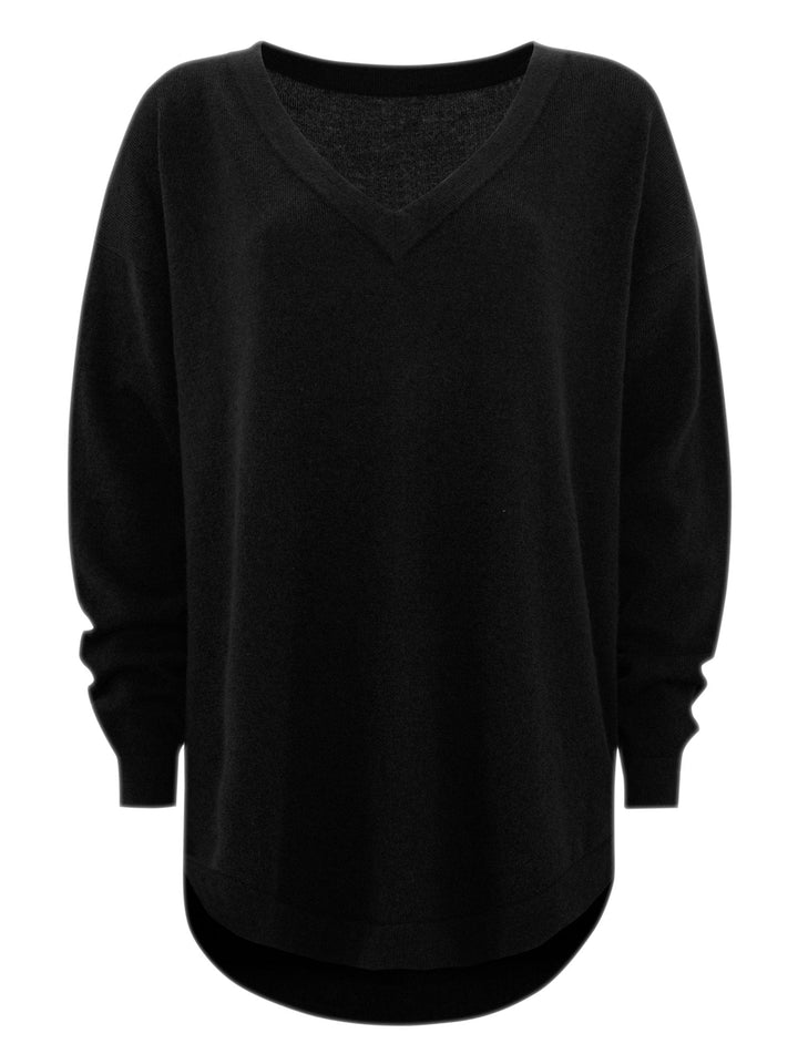 Cashmere sweater "Alva" - black - 100% pure Cashmere - Scandinavian design - Kashmina of Norway